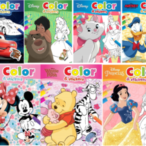 Disney - color & stickers coloring book