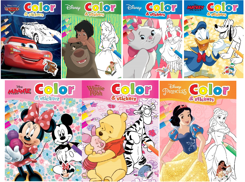 Rust uit fictie Marco Polo Disney - color & stickers kleurboek | Kidspoint-toys.nl