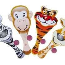 Paddle ball wild animals 23cm