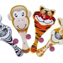 Paddle ball wild animals 23cm