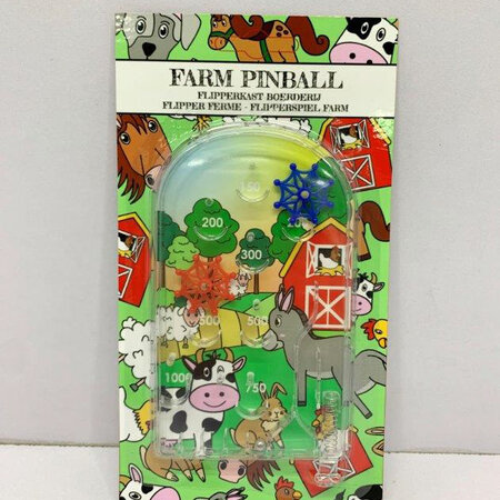 Pinball game farm animals 10x19cm