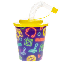 Cup with lid and straw Gamer 250ml