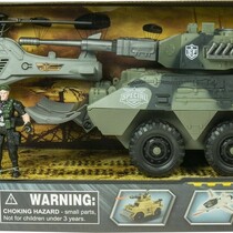 Army -   Armored car + Heli 57x24x15cm