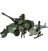 Army -   Armored car + Heli 57x24x15cm