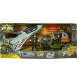 Army -   Fighterjet + Jeep 45x21x12cm