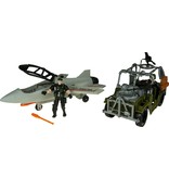 Army -   Fighterjet + Jeep 45x21x12cm