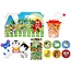 Menu box with cup and toy - Farm animals