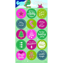 Totum - Stickervel Kerst Groen 10x20cm