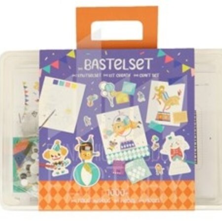 Knutsel Bastelkoffer Circus 1.000-Delig 22x31cm Blauw