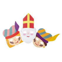Sinterklaas Masker Piet&sint 24 stuks per zak