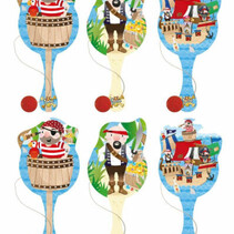 Paddle Ball Game wooden Pirates 22cm