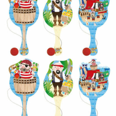 Paddle Ball Game wooden Pirates 22cm