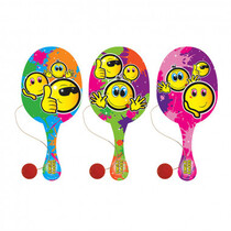 Paddle Ball Game hout Smiley 22cm