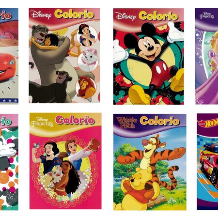 Disney coloring book Colorio 8 titles A4