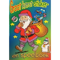 Groot kerst sticker- en speelboek 32 pagina's 24x34cm