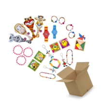 Assortimentsdoos non-plastic & houten Unisex speelgoed – 300 stuks