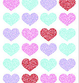 3D Heart sticker 10x24cm