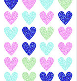 3D Heart sticker 10x24cm