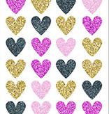 3D Heart sticker 10x24cm