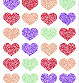 3D Heart sticker 10x24cm