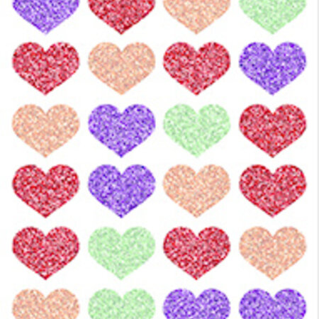 3D Heart sticker 10x24cm