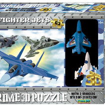 3D Puzzle 100 pcs Aircraft + 3 figures 31x23cm