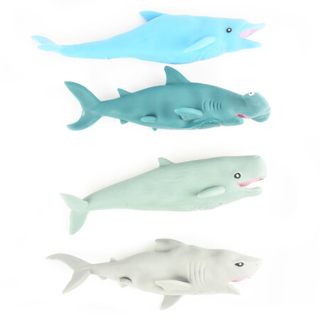 Stretchy Sea Animals - 4 assorti in zak 18cm