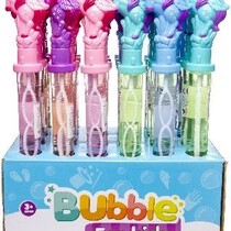 Unicorn Bubble Wand 38cm Assorted 4 Pack