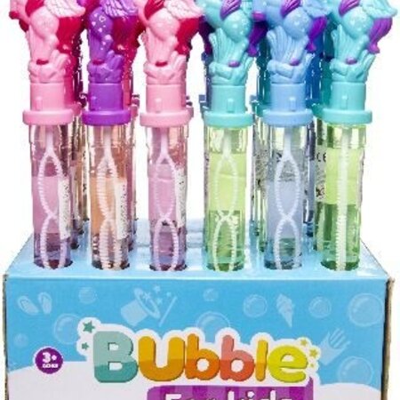 Unicorn Bubble Wand 38cm Assorted 4 Pack