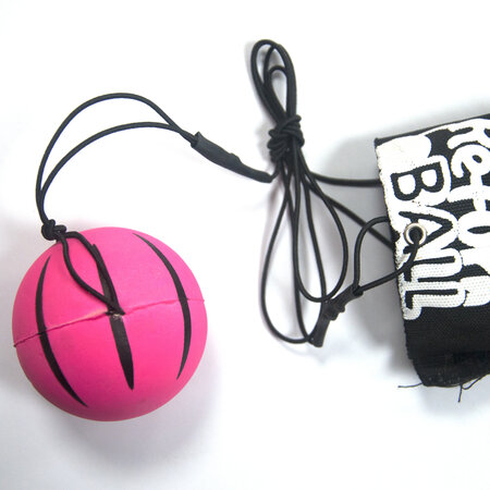 Returnball 57mm NEON Stripes - Interactive Bounce-back Ball with Striking Stripes