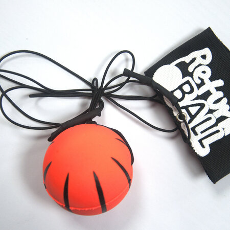 Returnball 57mm NEON Streifen - Interaktiver Rückprallball mit auffälligen Streifen