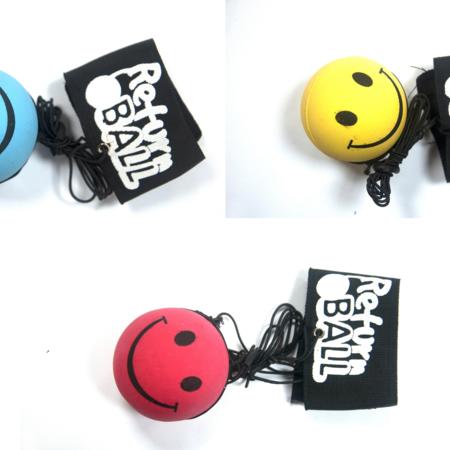 Returnball 57mm Smiley - Interaktiver Rückprallball mit Smiley-Design