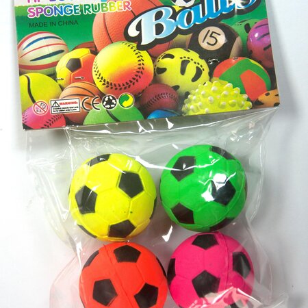 Set of Footballs 4 pieces in bag 40mm - Perfect for play and fun