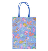 Colorful Gift Bag with Sea Animal Motif - Ideal for Small Gifts and Souvenirs - Dimensions 16x22x9cm