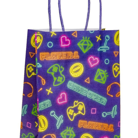 Cool Gamer Themed Gift Bag, Dimensions 16x22x9cm