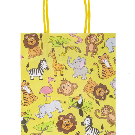 Adventurous Wildlife Themed Gift Bag, Dimensions 16x22x9cm