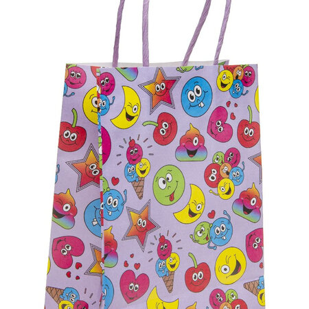 Cheerful Emoticon Themed Gift Bag, Dimensions 16x22x9cm