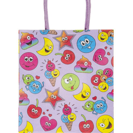 Cheerful Emoticon Themed Gift Bag, Dimensions 16x22x9cm