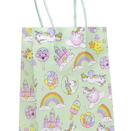 Magical Unicorn Themed Gift Bag, Dimensions 16x22x9cm