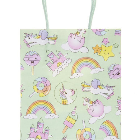 Magical Unicorn Themed Gift Bag, Dimensions 16x22x9cm