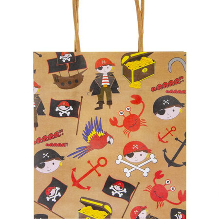 Cool Pirate Themed Gift Bag, Dimensions 16x22x9cm