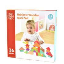 Wooden Rainbow 36pcs. Block Set 4-12cm