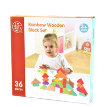 Wooden Rainbow 36pcs. Block Set 4-12cm