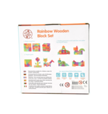 Wooden Rainbow Block Set 4-12cm, Creative Construction Toy for Kids