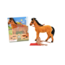 Realistic Horse with Saddle - Miniatures Collection - High-Quality Toy - 14cm
