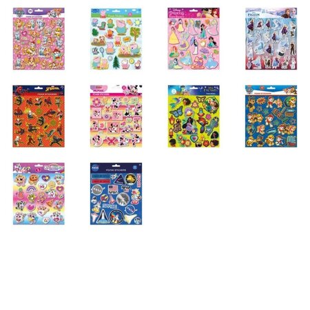 Schaumstoff-Sticker-Set - Set mit 22 Stück, 19x20 cm, in 10 verschiedenen Designs - Kreativer Spaß für Kinder!