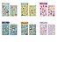 Puffy Sticker Set - Set of 2 Sheets, 25x16 cm, in 6 Assorted Designs