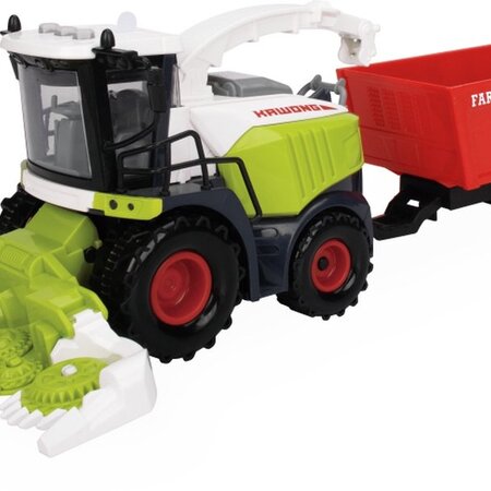 Harvester + Trailer 44cm -Speelgoed Voertuig met Aanhangwagen