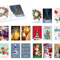 10 Christmas Cards + Envelopes in Box, 10x6 Pieces - Series 2
