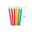 Colored pencils 6 pcs. Short 9x4.5x1cm  FLUO